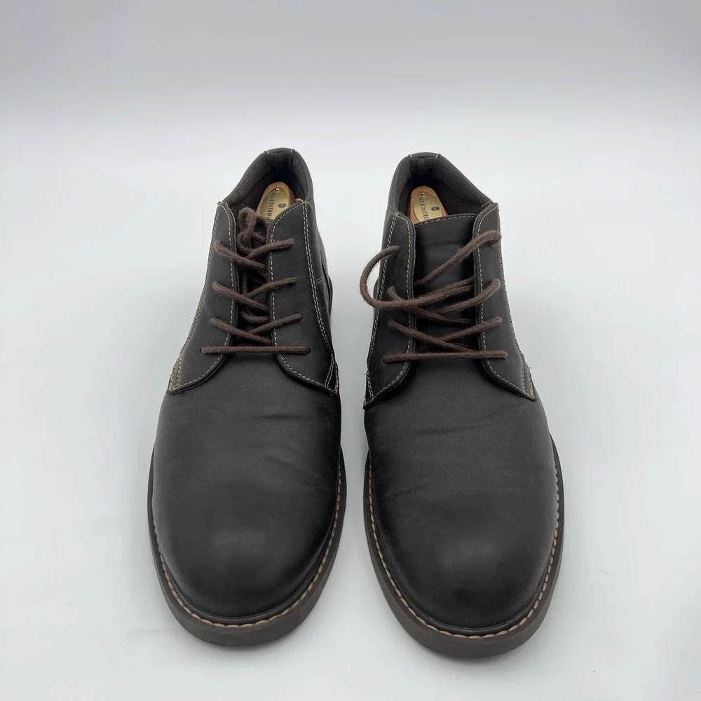 Dexter Men's Chukka Boots Brown Leather Casual Lace Up Ankle Boots Size 10